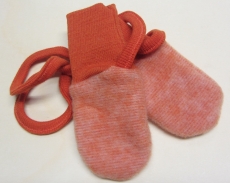 Cosilana Baby-F�ustel ohne Daumen, 100% Bio-Wollfleece (kbT),  orange melange