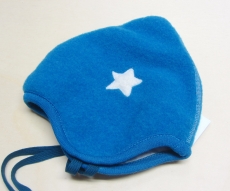 Mtze PICKAPOOH-Zoe Baumwollfutter (kbA), 100% Bio-Wollfleece (kbT), aqua