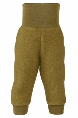 Engel Baby-Hose lang, 100% Bio-Wollfleece (kbT), safran-melange