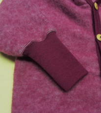 Cosilana Baby-Jacke mit Kapuze, 60% Bio-Wolle(kbT) u. 40% Bio-Baumwolle (kbA), weinrot-melange