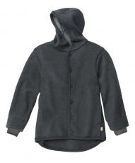 Disana Walk-Jacke mit Kapuze u. Armbndchen, 100% Bio-Wolle (kbT), anthrazit