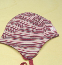 Mütze PICKAPOOH-Radler, 97% Bio-Baumwolle (kbA) 3% Elasthan, pink-ringel