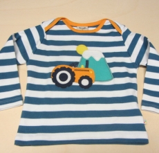Frugi Kinder Shirt langarm, 100% Bio-Baumwolle(kbA), blau Ringel