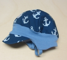 Sommer-M�tze PICKAPOOH-Nils, 100% Bio-Baumwolle (kbA), marine Anker