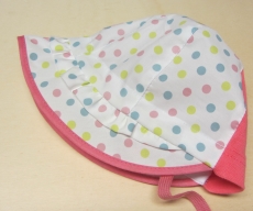 Sommer-M�tze PICKAPOOH-Emma, 100% Bio-Baumwolle (kbA), wei� punkte