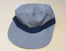 Mütze mit Schild, PICKAPOOH-Mika, 100% Bio-Baumwolle (kbA), marine fein gestreift