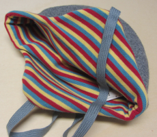 Wende-Mütze PICKAPOOH-Leo-Wollwalk-Baumwollfutter, 100% Bio-Wolle (kbT) u. 100% Bio-Baumwolle, grau