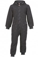 Engel Overall mit Kapuze, 100% Bio-Wollwalk (kbT), lava melange