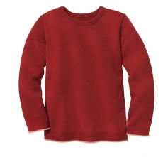 Disana Pullover, 100% Bio-Wolle (kbT), bordeaux