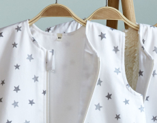 Cotonea Schlafsack mit Flanellfutter, 100% Bio-Baumwolle (kbA), Sterne