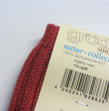 Grödo Stulpen Grobstrick, 100% Bio-Schurwolle(kbT), rosso