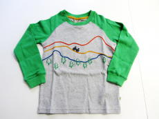 Frugi Kinder Shirt langarm, 100% Bio-Baumwolle(kbA), grau-grün