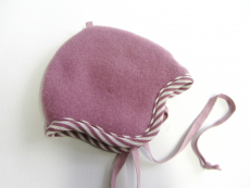Mtze PICKAPOOH-Mini-Wollfleece-Baumwollfutter, 100% Bio-Wolle (kbT) u. 100% Bio-Baumwolle, altrosa