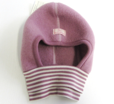 Mütze PICKAPOOH-Schlüpfli, 100% Bio-Wollfleece (kbT), 70%Wolle(kbT) u. 30% Seide, altrosa