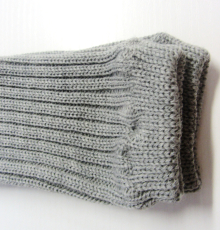 Grödo Stulpen Grobstrick, 100% Bio-Schurwolle(kbT), grau