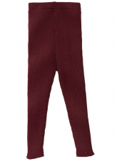 Disana Strick-Leggings, 100% Bio-Wolle (kbT), cassis