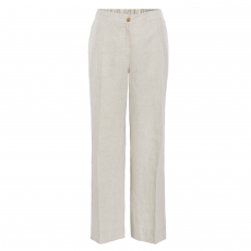 Livingcrafts Damen Leinen Hose lang, 100% Natur-Leinen, natur