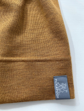 Mütze PICKAPOOH-Rap, 70% Bio-Wolle (kbT) und Seide, caramell