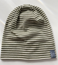 Mütze PICKAPOOH-Rap, 70% Bio-Wolle (kbT) und Seide, grün-natur