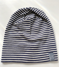 Mütze PICKAPOOH-Rap, 70% Bio-Wolle (kbT) und Seide, marine-natur