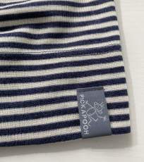 Mütze PICKAPOOH-Rap, 70% Bio-Wolle (kbT) und Seide, marine-natur