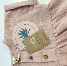 Walkiddy Musselin Bluse kurzarm, 90% Bio-Baumwolle (kbA) 10% Hanf, uni rose