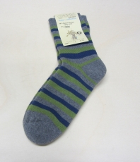 Grödo Frottee-Socken, 98% Bio-Baumwolle(kbA) u. 2% Elasthan, grau-grün