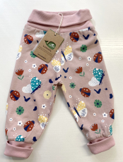 Walkiddy Baumwoll-Baby-Halbhose mit Nabelbund, 95% Bio-Baumwolle (kbA), 5% Elasthan, rosa-Tiermuster