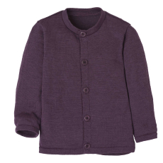 Disana Strick-Jacke, 100% Bio-Wolle (kbT), aubergine