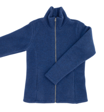 Engel Damenjacke tailliert, 100% Bio-Wollfleece (kbT), enzian melange