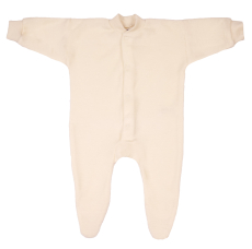 Cosilana Overall mit Fu�, 100% Bio-Wollfrottee (kbT), natur