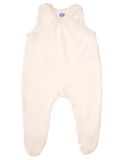 Cosilana Strampler mit Fu�, 100% Bio-Wollfrottee (kbT), natur