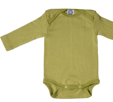 Cosilana Body langarm, 70% Bio-Wolle (kbT) und 30% Seide, grün