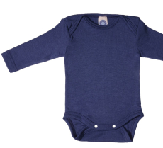 Cosilana Body langarm, 70% Bio-Wolle (kbT) und 30% Seide, marine