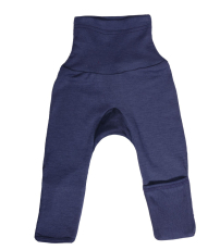 Cosilana Baby-Leggings m. Kratzschutz, 70% Bio-Wolle (kbT) und Seide, marine
