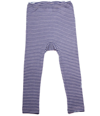 Cosilana Kinder-Leggings, 70% Bio-Wolle (kbT) und Seide, marine-natur-ringel