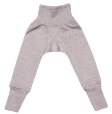 Cosilana Baby-Leggings m. Bund, 70% Bio-Wolle (kbT) und Seide, grau meliert