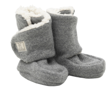 Pickapooh Stiefelchen-Trotter, gefüttert, 100% Bio-Wollwalk (kbT) u. Futter 100% Bio-Baumwolle(kbA), grau