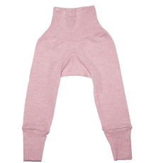 Cosilana Baby-Leggings, 45% Bio-Baumwolle, 35% Bio-Wolle und 20% Seide, rosa meliert