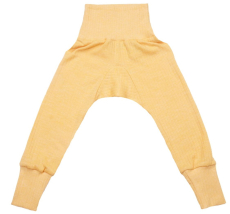 Cosilana Baby-Leggings, 45% Bio-Baumwolle, 35% Bio-Wolle und 20% Seide, gelb
