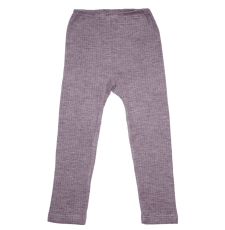 Cosilana Kinder Leggings, 45% Bio-Baumwolle, 35% Bio-Wolle und 20% Seide, pflaume
