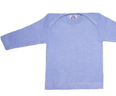 Cosilana Baby Schlupfhemd langarm, 45% Bio-Baumwolle, 35% Bio-Wolle und 20% Seide, blau