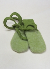 Cosilana Baby-F�ustel ohne Daumen, 60% Bio-Wollfleece(kbT) u. 40% Bio-Baumwolle(kbA),  gr�n melange