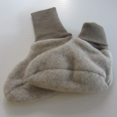 Sch�hchen, Bio-Wollfleece, beige, latte macchiato-melange