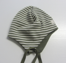 Mütze PICKAPOOH-Radler, 70% Bio-Wolle (kbT) und Seide, green-natur