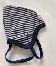 Mütze PICKAPOOH-Zoe, 70% Bio-Wolle (kbT) und Seide, marine-weiß