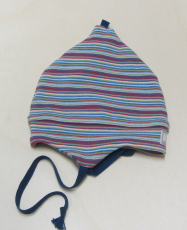 Mütze PICKAPOOH-Floh, 97% Bio-Baumwolle (kbA), blau-bunt