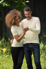 Engel Damen-Shirt langarm, 100% Bio-Wolle (kbT), natur