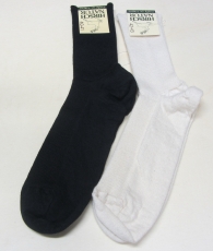 Hirsch Natur Venensocken ohne Gummi, 50% Bio-Wolle u. 50% Bio-Baumwolle (kbA), natur