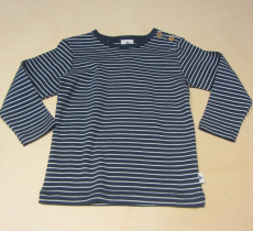 Leela cotton Shirt langarm, 100% Bio-Baumwolle (kbA), marine-wei